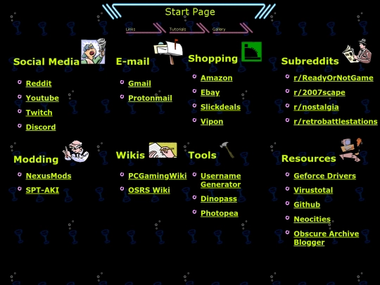 startpage screenshot