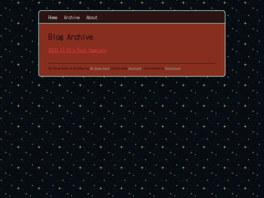 blog/archive screenshot