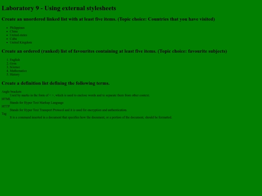 Lab 9 screenshot