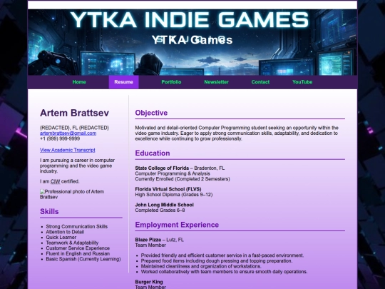 resume screenshot