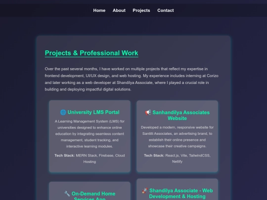 projects screenshot