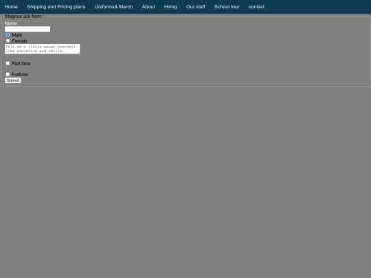 Hiringform screenshot