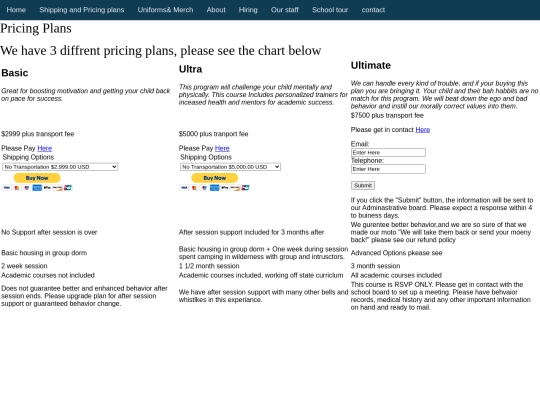 Pricingplans screenshot