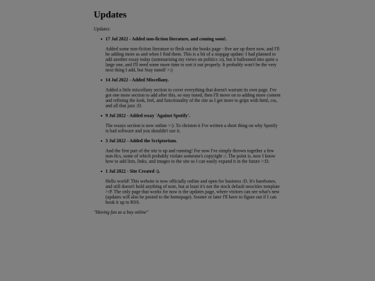 updates screenshot