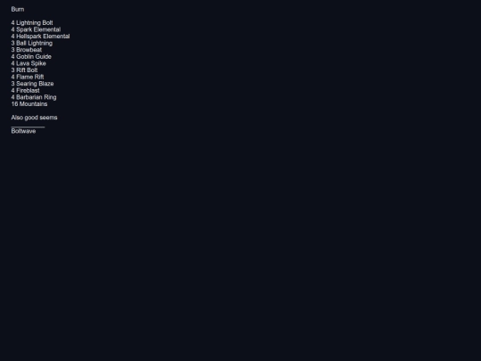 lists/magic/burn screenshot