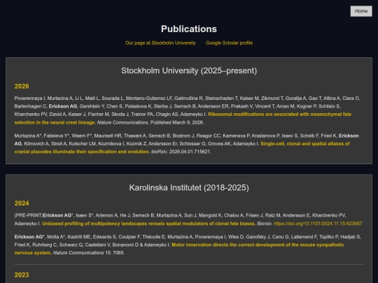 research/publist screenshot