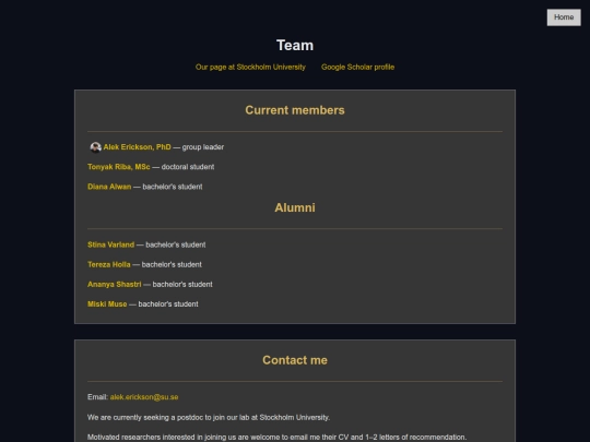 research/team screenshot
