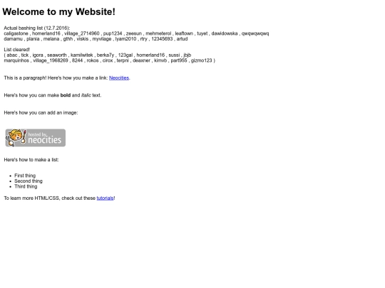 oldbashlists screenshot