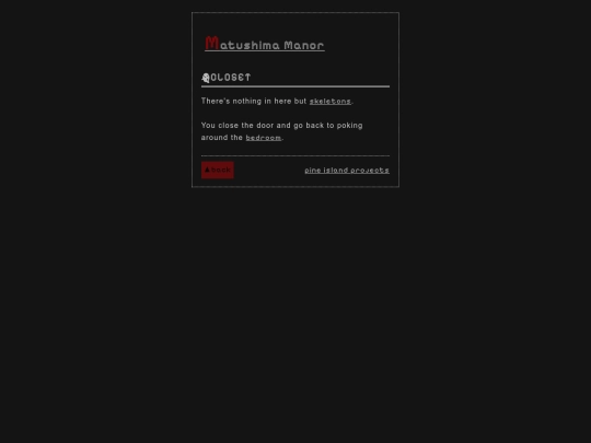 haunted-house/closet screenshot