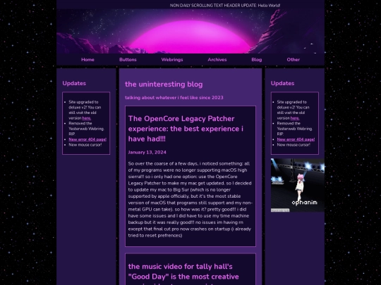 blog screenshot