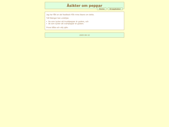 kroppkakor/peppar screenshot