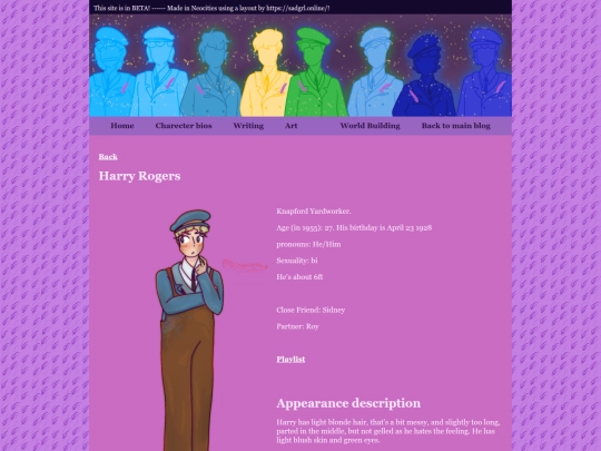 Lavender AU/Charecters/Harry screenshot