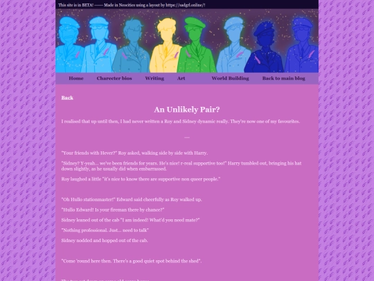 Lavender AU/Writing/short snippets/AunlikelyPair screenshot