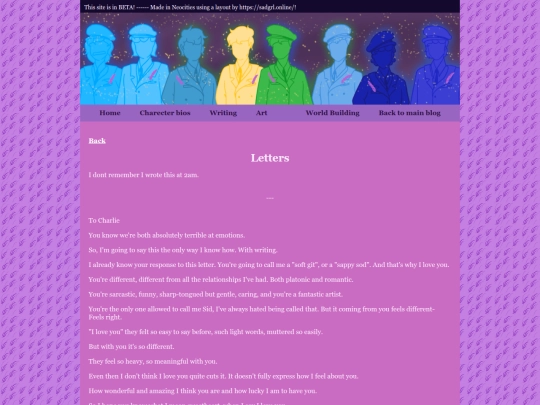 Lavender AU/Writing/short snippets/Letters screenshot