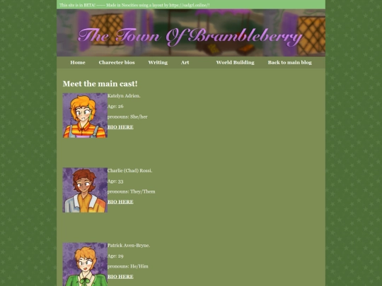 Town of brambleberry/Charecters/Maincast screenshot