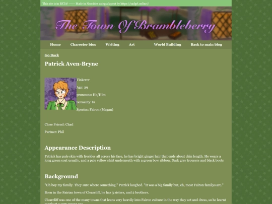 Town of brambleberry/Charecters/Patrick screenshot