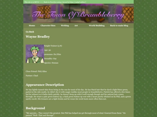 Town of brambleberry/Charecters/Wayne screenshot