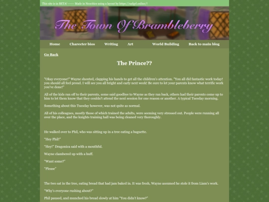 Town of brambleberry/writing/ThePrince screenshot
