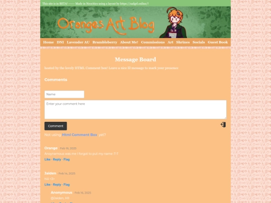 guestbook screenshot