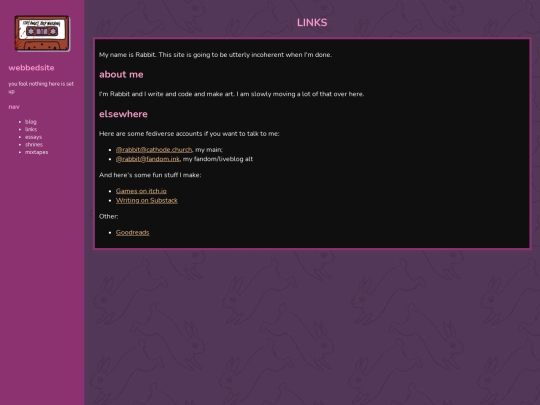 links screenshot