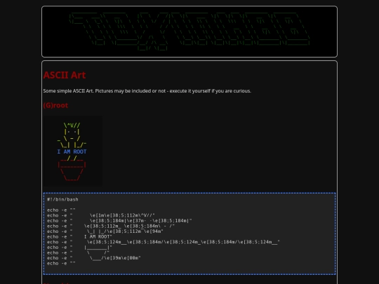asciiArt screenshot