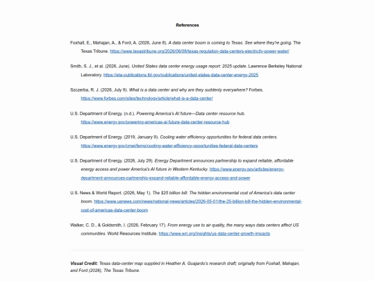 references screenshot