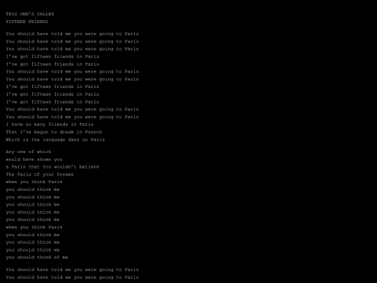 fifteenfriendslyrics screenshot