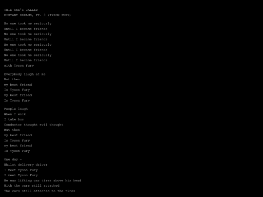 tysonfurylyrics screenshot