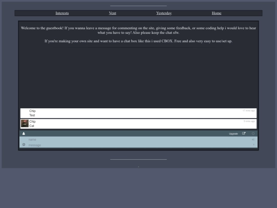 Guestbook screenshot