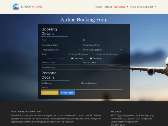 booking-form screenshot