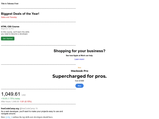 html-css/text screenshot