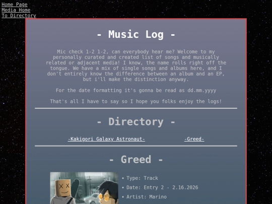 media-logs/music screenshot