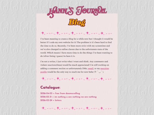 blog screenshot