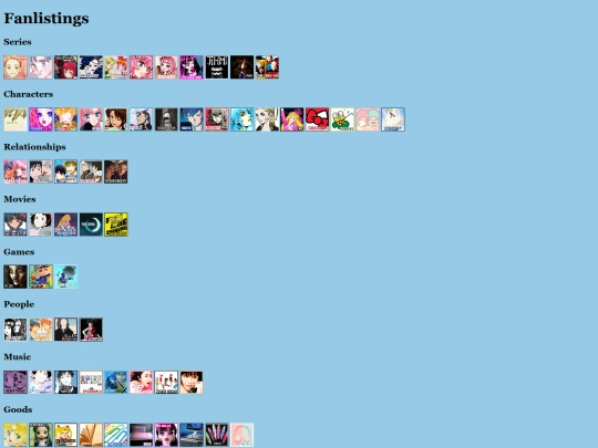 fanlistings screenshot