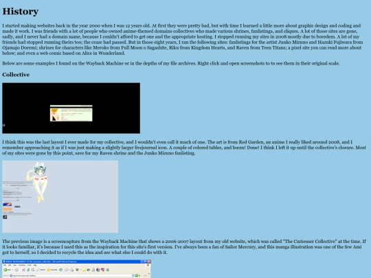 history screenshot