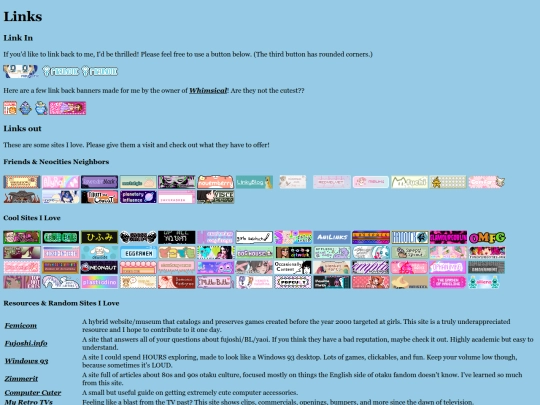 links screenshot