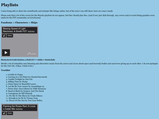 playlists screenshot
