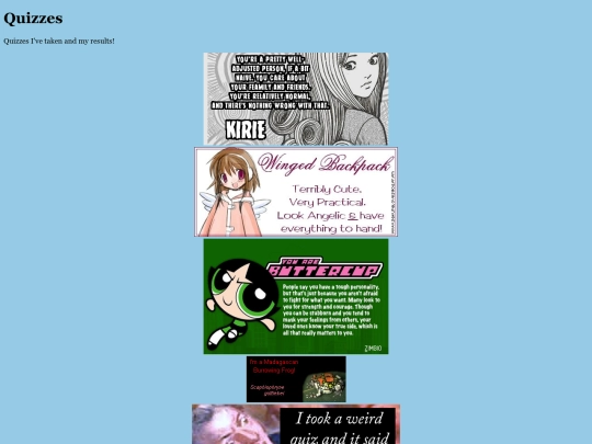 quizzes screenshot