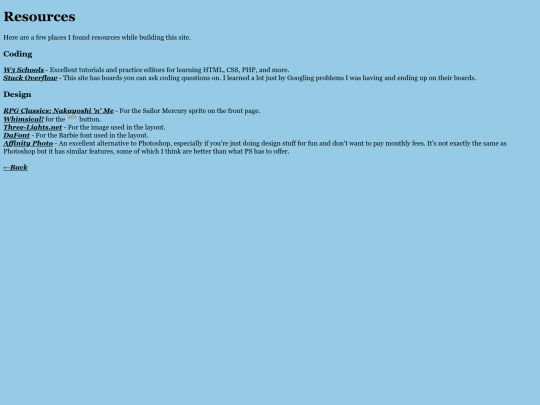 resources screenshot