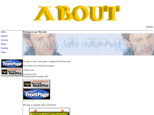 aboutme screenshot