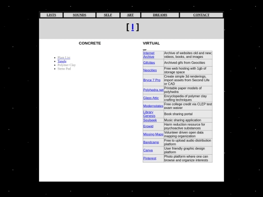 list screenshot