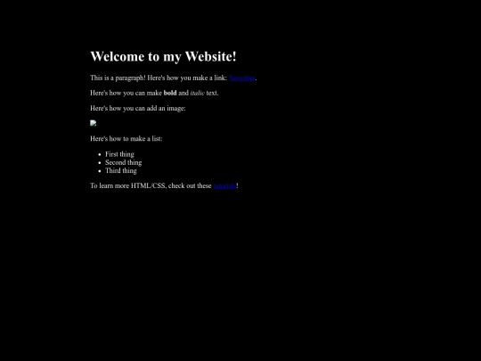 test screenshot