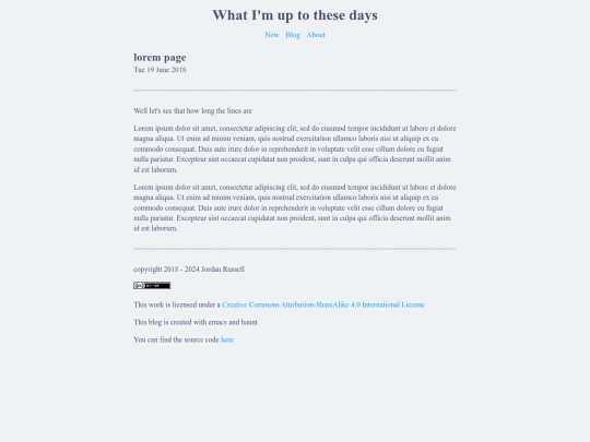 lorem-page screenshot