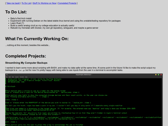 projects screenshot