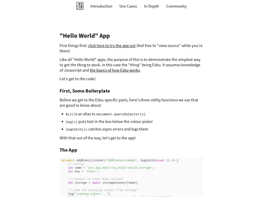 intro/hello screenshot