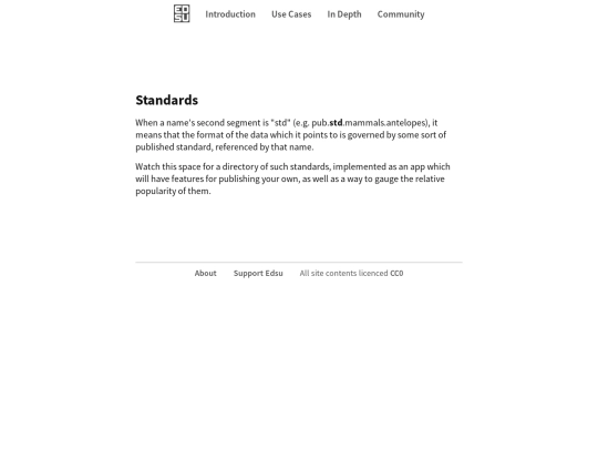 standards screenshot