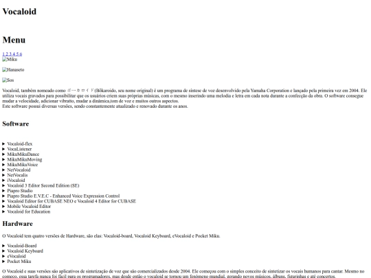 Trabalho_vocaloid/siteinic screenshot