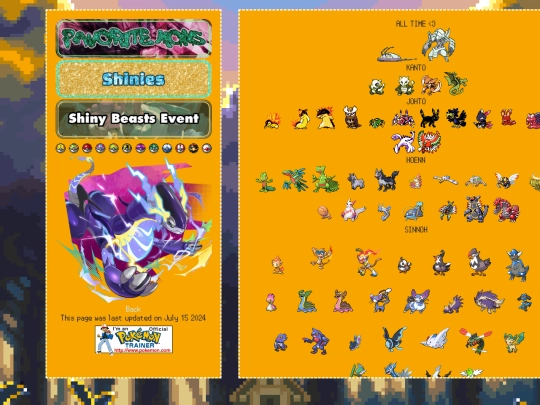 shrines/pokemon/faves screenshot