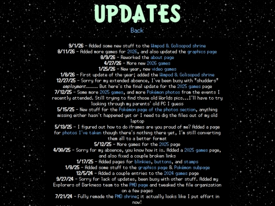 updates screenshot