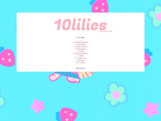 writing/10lilies screenshot